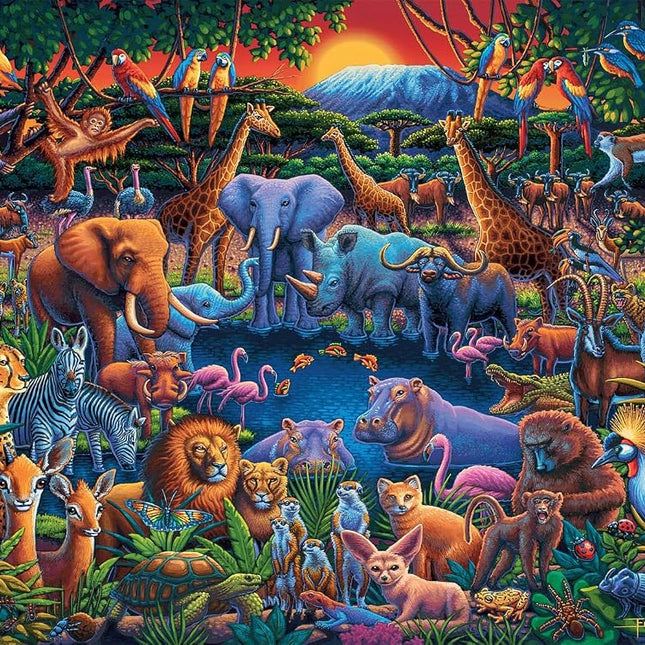 Buffalo Games - Eric Dowdle - Wild Africa - 1000 Piece Jigsaw Puzzle for Adults -Challenging Puzzle Perfect for Game Nights - Finished Size is 26.75 x 19.75