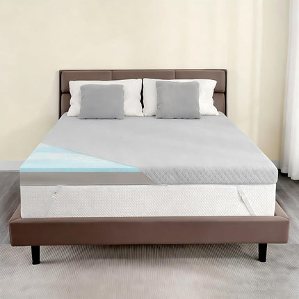 Ultra Firm Mattress Topper Queen Size, 3 Inch Extra Firm Mattress Pad for Pain Relief, High Density Support Bed Topper with Removable & Washable Cover, CertiPUR-US, No Smell