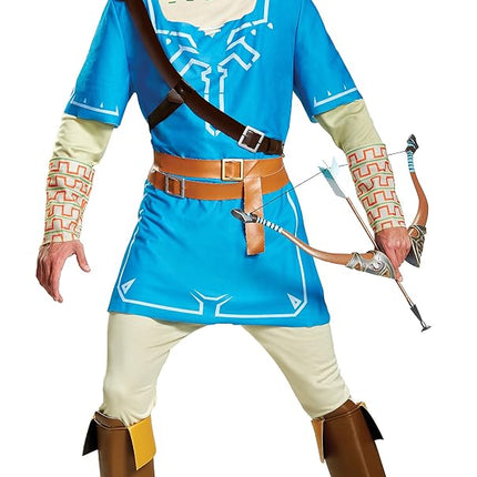 DISGUISE 22871D Link Costume, Breath of the Wild, Deluxe Adult Sized, Blue, XL