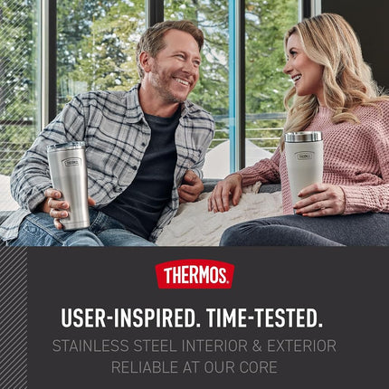 THERMOS ICON Series 16 oz Stainless Steel Tumbler Matte Steel