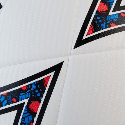 Mitre Ultimatch Football, Enhanced Control, Extra Durability, Added Accuracy, Ball, White/Black/Bib Red, 5