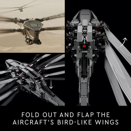 LEGO Icons L'Ornithoptère Royal des Atréides Dune 10327, Maquette de Collection Dune à Construire et Exposée, Idée Cadeau Adulte pour les Fans de Films de Science-Fiction, 8 Figurines Dune