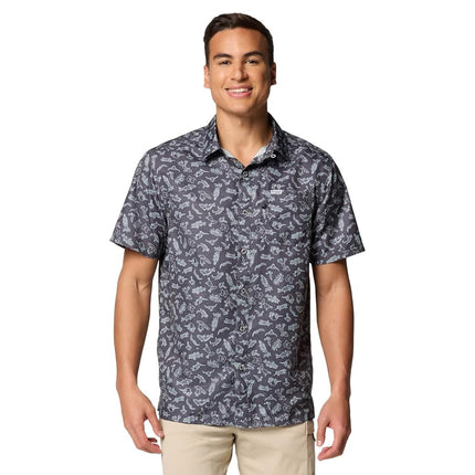 Columbia Men's Super Slack Tide™ Camp Shirt, Shark Texas Time, 2X Tall