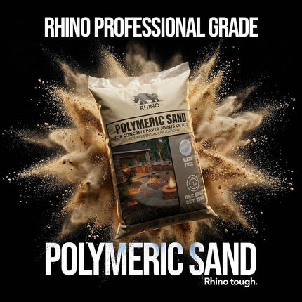 Rhino Power Bond Plus - Polymeric Sand for Pavers and Stone Joints up to a Maximum of 2 inches. (10 Pound, Beige)
