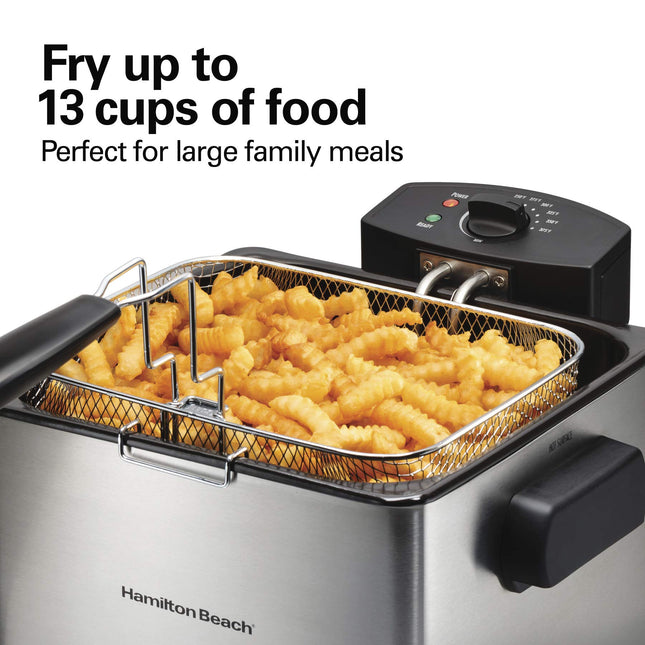 Hamilton Beach 21 Cup Deep Fryer, 13 Cup Food Capacity, 35042