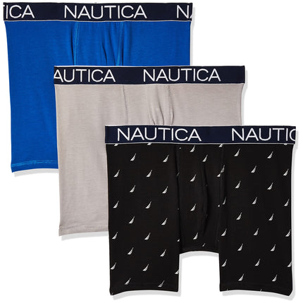 Nautica Men's 3-Pack Classic Cotton Stretch Boxer 