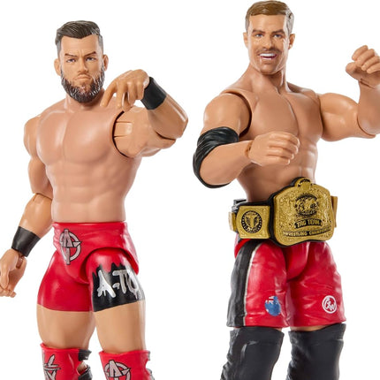 Mattel WWE Main Event Showdown Action Figures 2-Pack with Accessory, Series #22 Austin Theory & Grayson Waller Collectible Set, 6-inch
