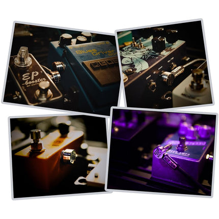 3 Units - 6 Inch - WBC-PRO-PEDAL – 22 AWG - Low-Cap (18pF/ft) – Pro-Grade – Graphite-based - Dual-Shielded Pedal, Effects, Patch, instrument cable with WBC MINI BOLT Ultra-Small Angled TS Plugs
