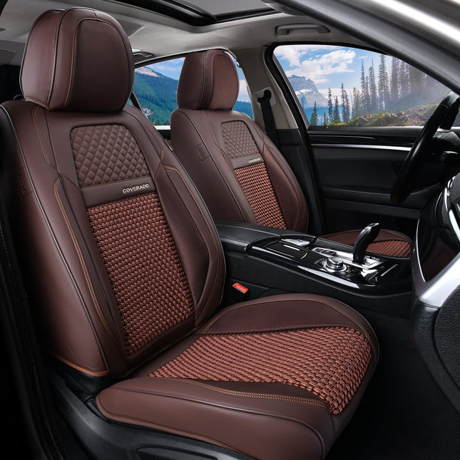 Coverado Leather Seat Cover Front, Universal Cover