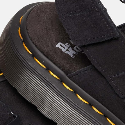 Dr. Martens Mule Jorge Ii para mujer, gamuza negra Eh, 9 mujer/8 hombre