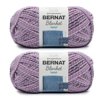 Bernat Blanket Twist Purple Haze Yarn - 2 Pack of 