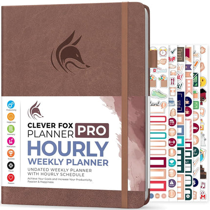 Clever Fox Planner PRO Hourly, Undated Weekly & Mo