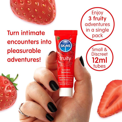 SKINS Sex Lube - Water Based Lube, Tingle Lube and an Lubricant, with 3 Flavoured Lubes for Couples - Vital Lubricants Set and Fruity Edible Lubricants & Licks