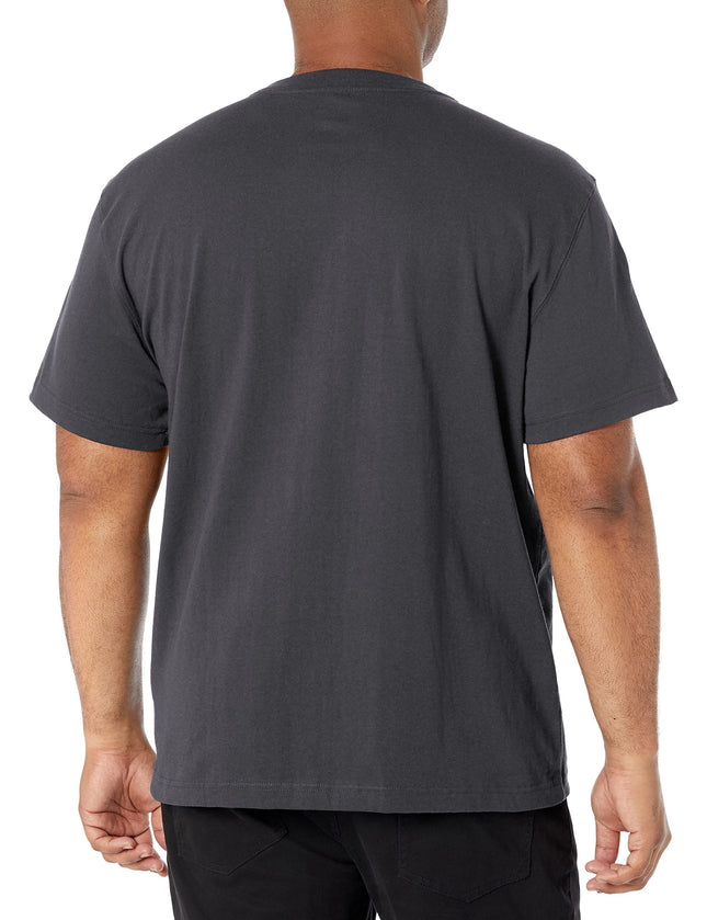 Dickies Men's Big-Tall Heavyweight Henley, Charcoal, 3X-Large/Tall