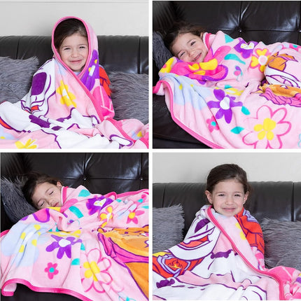 Paw Patrol Girls Kids Bedding Super Soft Plush Micro Raschel Blanket, 62 in x 90 in, (Official) Nickelodeon Product by Franco
