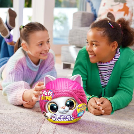 Pets Alive Smitten Kittens Mooloo, Surprise Kitten Plush, Ultra Soft Plushies, Interactive Toy Pets, Electronic Pet Kitten, Ages 3+ (Mooloo)