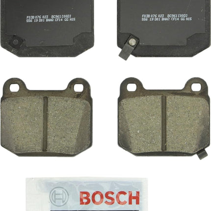 BOSCH BC961 QuietCast Premium Ceramic Disc Brake Pad Set - Compatible with Select Infiniti G35; Mitsubishi Lancer; Nissan 350Z; Subaru BRZ, Impreza, WRX STI; Toyota 86; REAR
