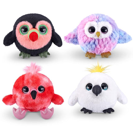 Pets Alive Chirpy Birds, Scampi the Flamingo, Surprise Interactive Toy Pets with Electronic Speak and Repeat, Sings 2 Unique Songs, 5 Layers of Surprises, 23 cm, Ages 3+ (Flamingo)