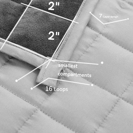 YnM Cooling Weighted Blanket for Adults, Cooling & Cozy Velvet Dual-Sided, Bed Blanket for One Person of 60~75kg, Ideal for Queen/King Bed (152cmx203cm, 6.8kg, Dark/Light Grey)