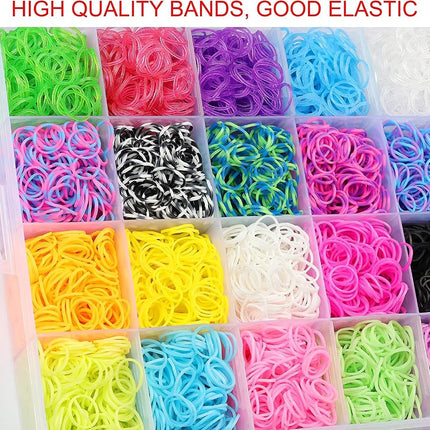 INSCRAFT 21900+ Loom Bands Kit with Organizer, Rubber Bands in 41 Colors