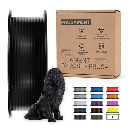 Prusament Jet Black, PLA Filament 1.75mm 1kg Spool (2.2 lbs), Diameter Tolerance +/- 0.02mm