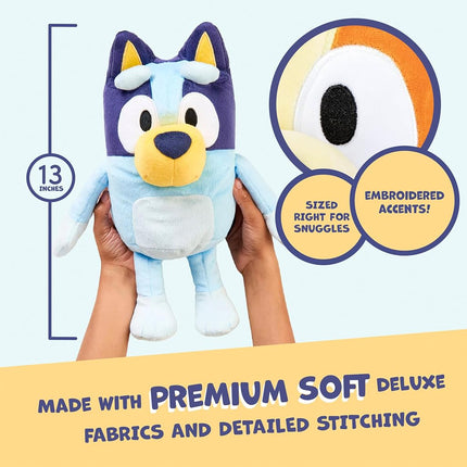 Bluey Sound Effects Talking Plush 33cm Soft Musical Toy Interactive Stuffed Toy with 9 Different Phrases Music Toys for Kids