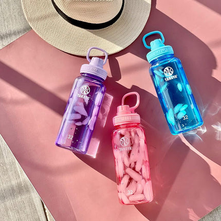 Takeya Tritan Sport Water Bottle with Spout Lid - BPA-Free & Dishwasher-Safe Water Bottle - Reusable Bottle with Lid Handle - Simple Leak-Proof Water Bottle - 32 oz, Breezy Blue