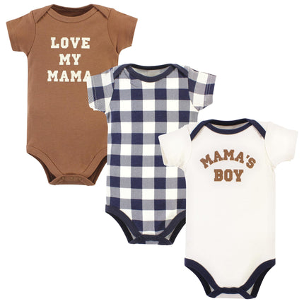 Hudson Baby Unisex Baby Cotton Bodysuits, Brown Na