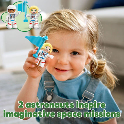 LEGO DUPLO La mission de la navette spatiale 10944 ; un ensemble de jeu créatif pour l'apprentissage, nouveau en 2021 (23 pièces)
