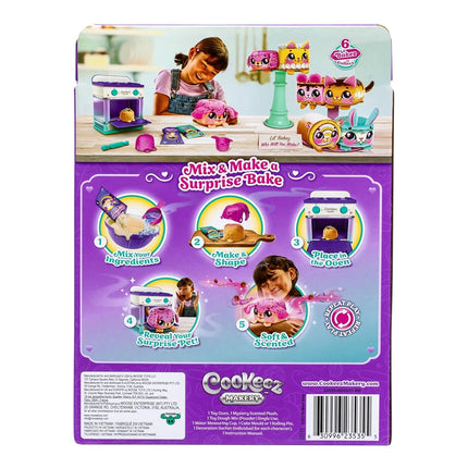 COOKEEZ MAKERY Lil' Bakez Oven, Mix The Dough And Make A Scented Surprise Pet In The Form Of A Deliciously Scented Plush Toy, 6 Different Scented Plush Friends To Make, Bake And Collect