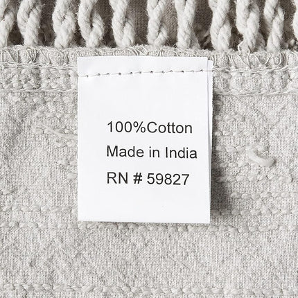 Beatrice Home Fashions Medallion Chenille Bedspread, Twin, Gray