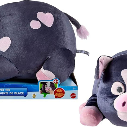 Mattel Disney and Pixar Toy Story 5 Blaze’s Pet Pig Feature Plush with Snout activated sounds, soft toy, stuffed animal, JKM83