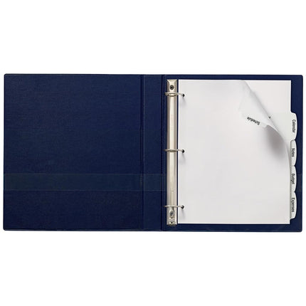 Separadores de etiquetas grandes blancas imprimibles Avery Big Tab con Easy Peel, 5 pestañas, 20 juegos (14440)
