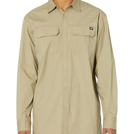 Dickies Men's Flex Denim Long Sleeve Shirt Button,