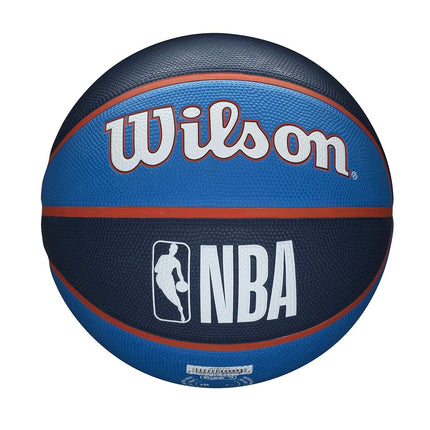 Wilson Basketball, NBA Team Tribute Model, OKLAHOMA CITY THUNDER, Outdoor, Rubber, Size: 7