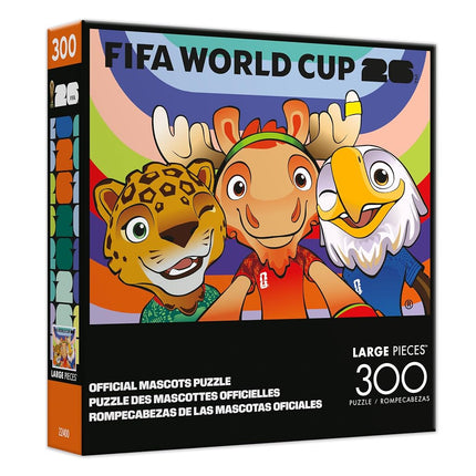 FIFA - Mascots - 300 Large Piece Jigsaw Puzzle from Buffalo Games - Colorful Puzzles for Adults – Precision-Cut Pieces, Beautiful Artwork, and Hours of Fun