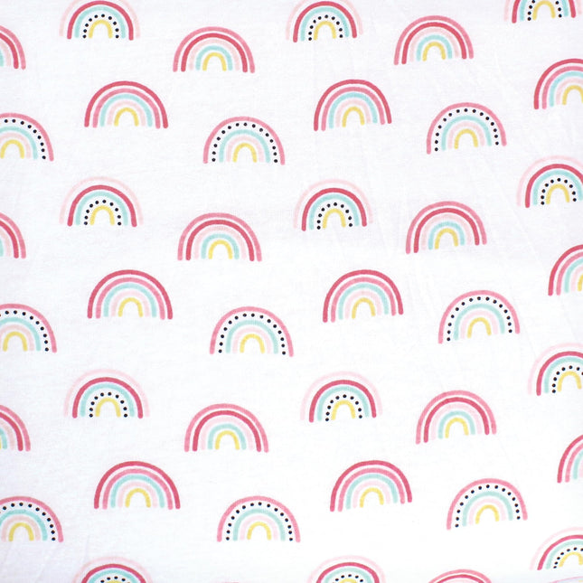 Hudson Baby Unisex Baby Cotton Fitted Crib Sheet, Modern Rainbow, One Size