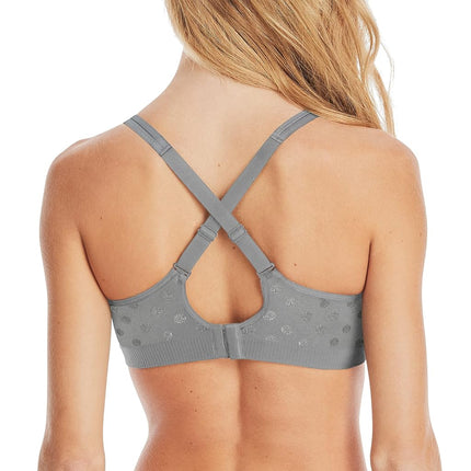 Hanes Women's Perfect Coverage Wireless Bra with Foam, ComfortFlex Fit, Smart Sizes S-3xl+, Charcoal, 3X-Large