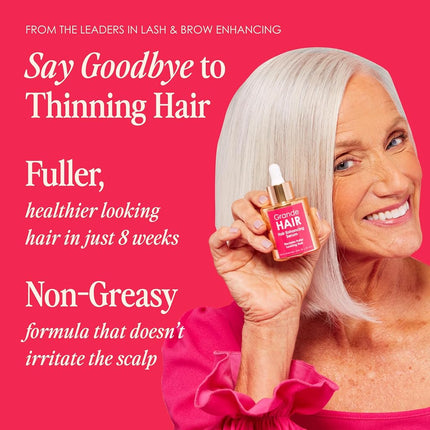 Grande Cosmetics Hair Serum for Men and Women, Promotes Thickness in Thinning Hair, Safe for Color Treated Hair | 40 ml