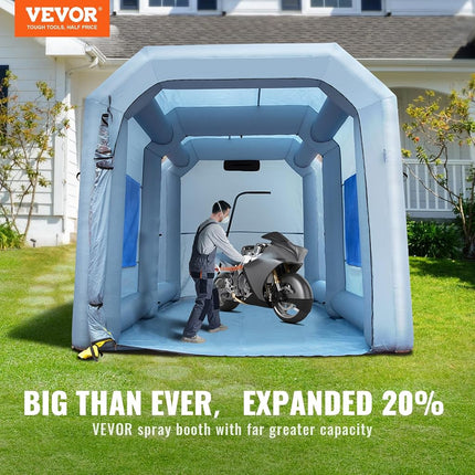 VEVOR Inflatable Paint Booth, 13x10x9ft Inflatable Spray Booth, 950W High Powerful Blower, Car Paint Tent, Air Filter System, Multi-Purpose