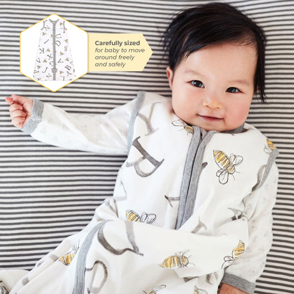 Manta usable Burt's Bees Baby Unisex Beekeeper, algodón orgánico - Peso ligero o peso medio - Esenciales para recién nacidos, A Bee C Cloud, Mediana