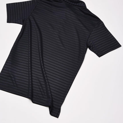 Nautica Boys' Active Short Sleeve Performance Embossed Striped Polo, Navy, 8