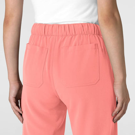 WonderWink Women's Stovepipe High-Low Hem Scrub Pant, Paradise Pink, 2X