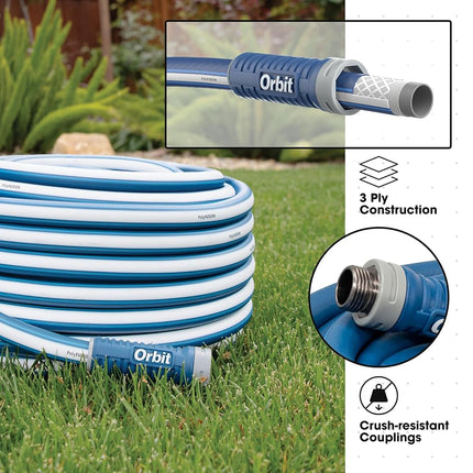 Orbit 22005 Polyfusion Garden Hose 50 FT x 5/8", Blue, 50'