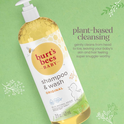 Burts Bees Shampoo & Wash Original, 21 oz