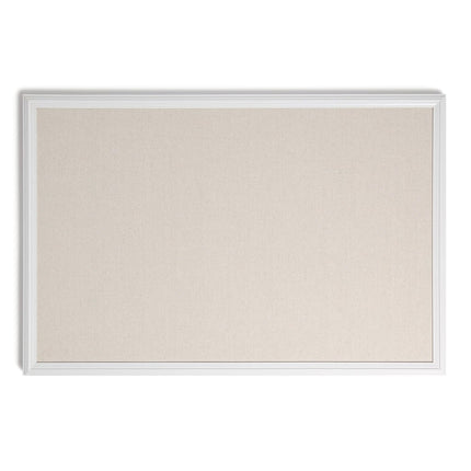 U Brands Farmhouse Linen Bulletin Board with White