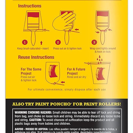 Allway Paint Poncho pon-br Brush Cover Paint Poncho, Size, Green Packaging, 5 Pack