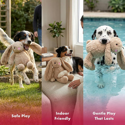 Pet Lou Colossals Durable Squeaker Dog Toys - Durable Fabric - Tough and Reliable for Aggressive Chewers, Multicolor, Large