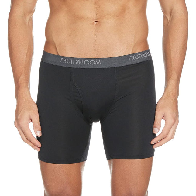 Fruit of the Loom Men's Microfiber Boxer Briefs (Size XXL), Assorted, XX-Large