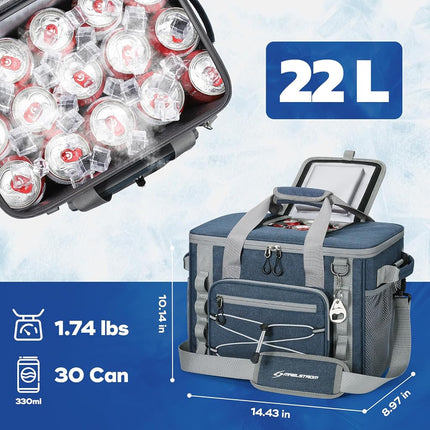 Maelstrom 30Can Collapsible Soft Cooler Bag, Leakproof Insulated Ice Chest